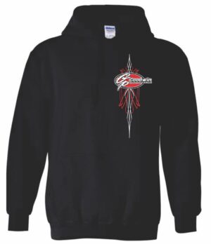 GP Hooded Sweatshirt Black Pinstripe